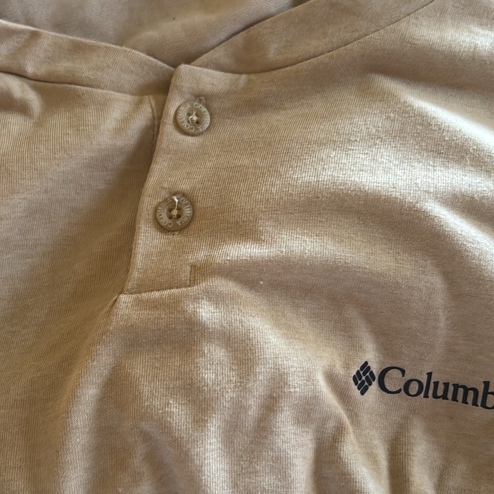 Columbia Beige Button-Up Shirt